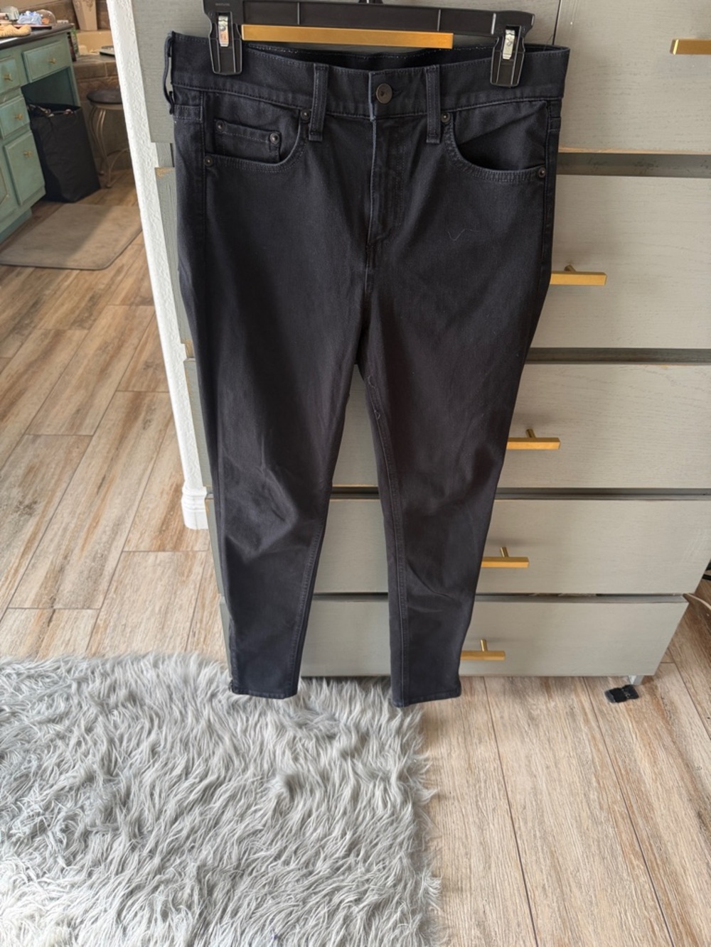 rag & bone Washed Black Skinny Jeans